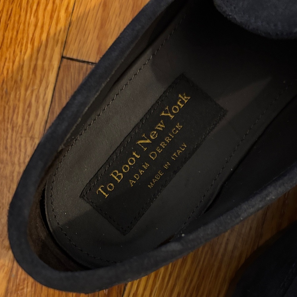 To Boot Dark Blue Loafers with Metal Accent - Picture 4 of 12